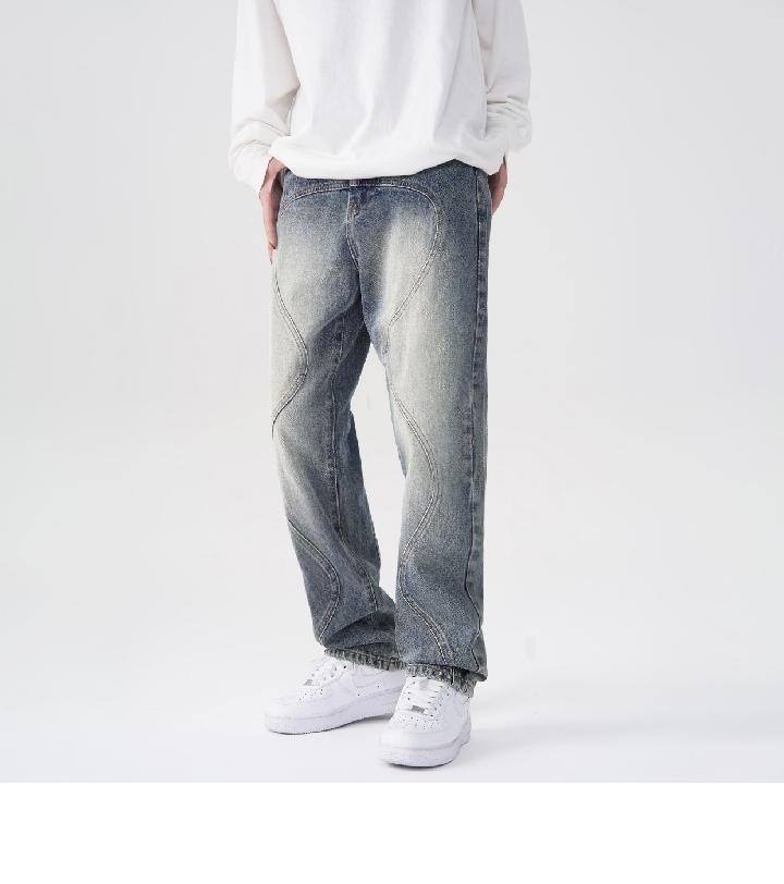 MADSHED Мужские джинсы с выцветанием и потертостями оптом из Китая