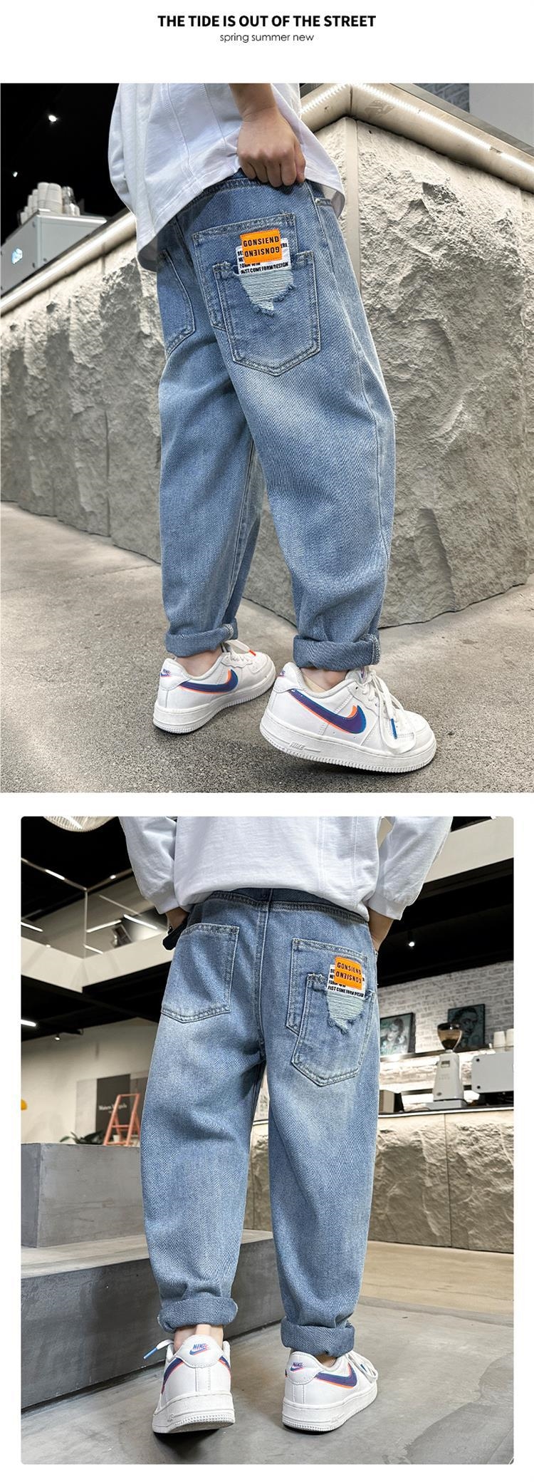 Детские джинсы 2024 весна-лето оптом из Китая