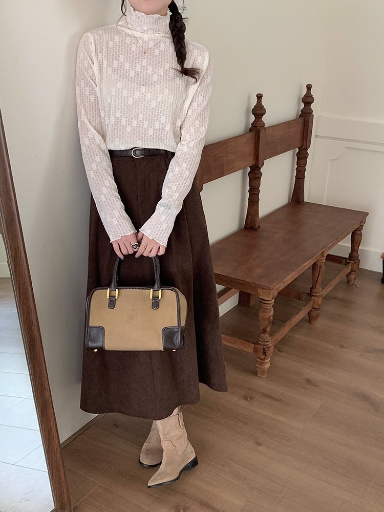 Женская длинная юбка с высокой талией и резинкой оптом из Китая