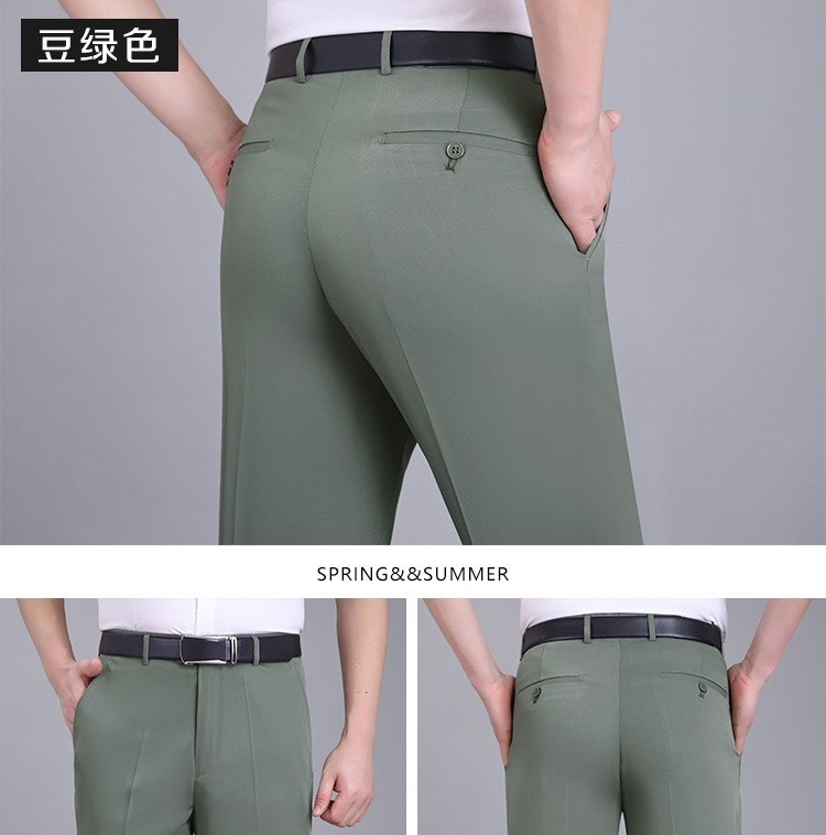 Летние мужские брюки из шелкового сурепа для делового стиля оптом из Китая