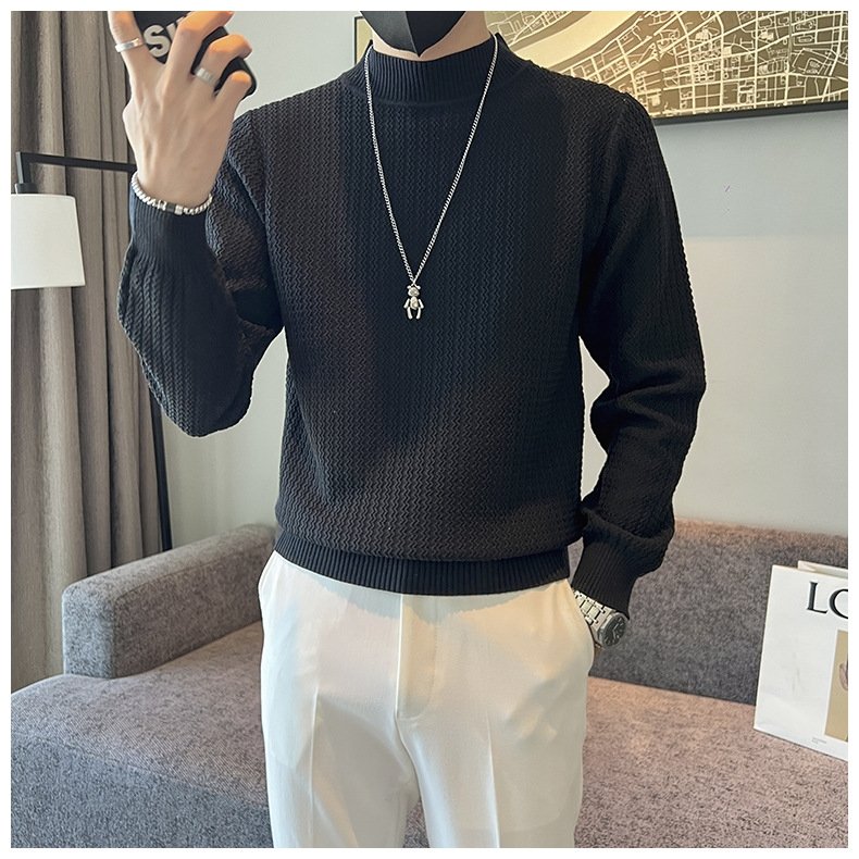 Мужской свитер с высоким воротником оптом