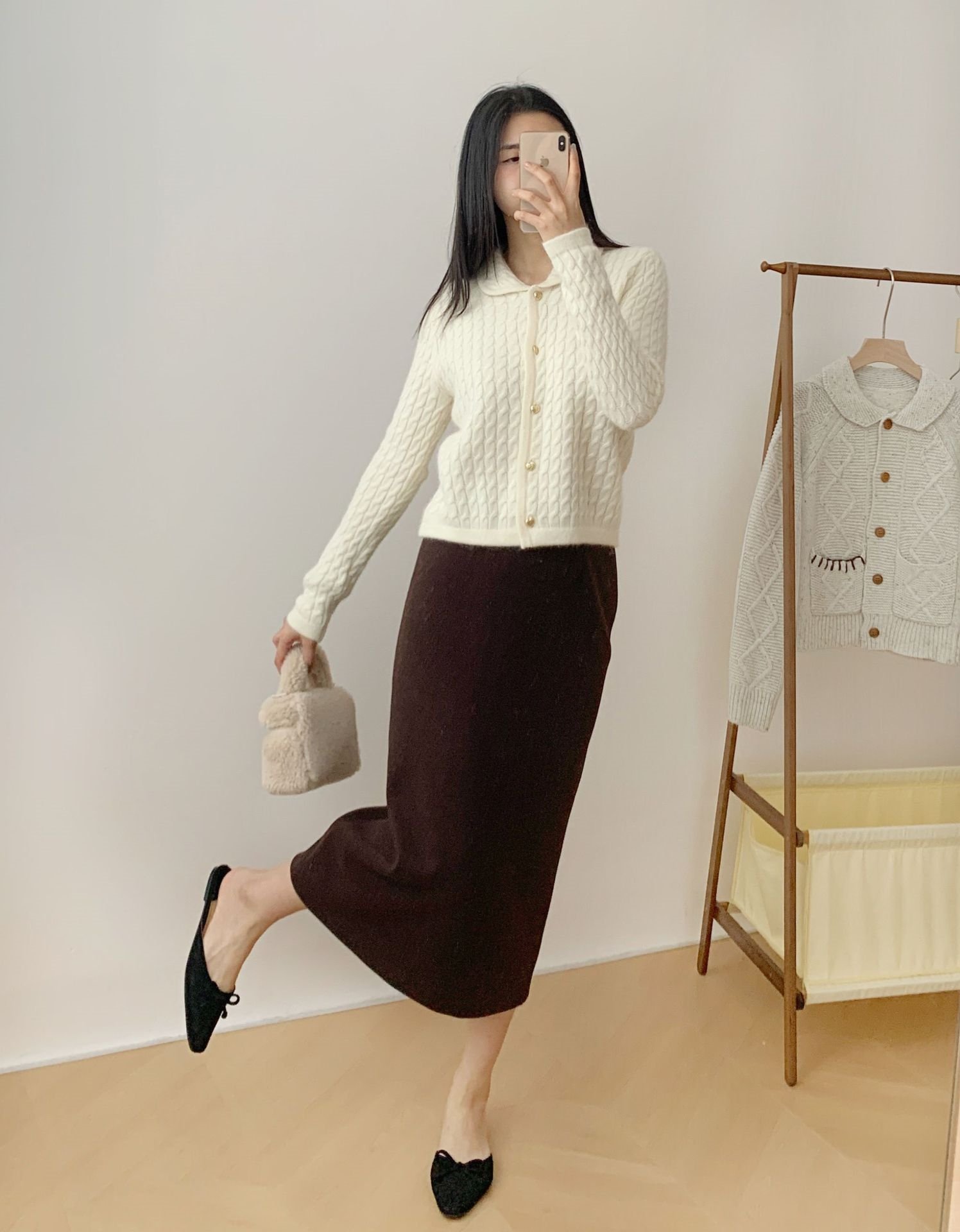 Женская юбка из шелка и кашемира оптом из Китая