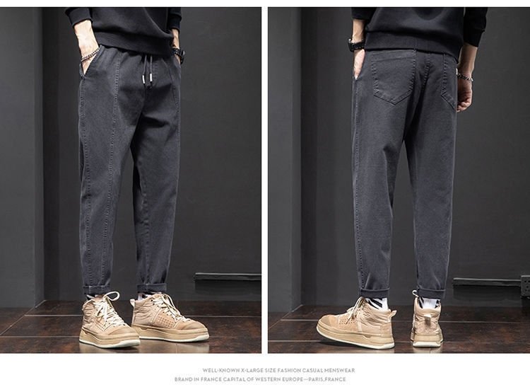 Мужские джинсы с манжетами и завышенной талией оптом из Китая