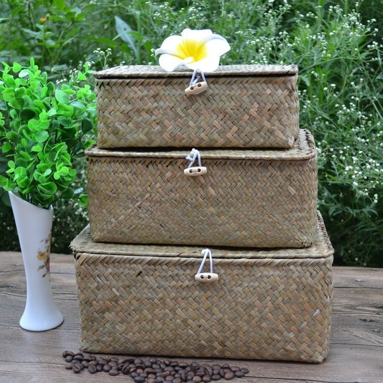 Ручная корзина для подарков из морской травы оптом