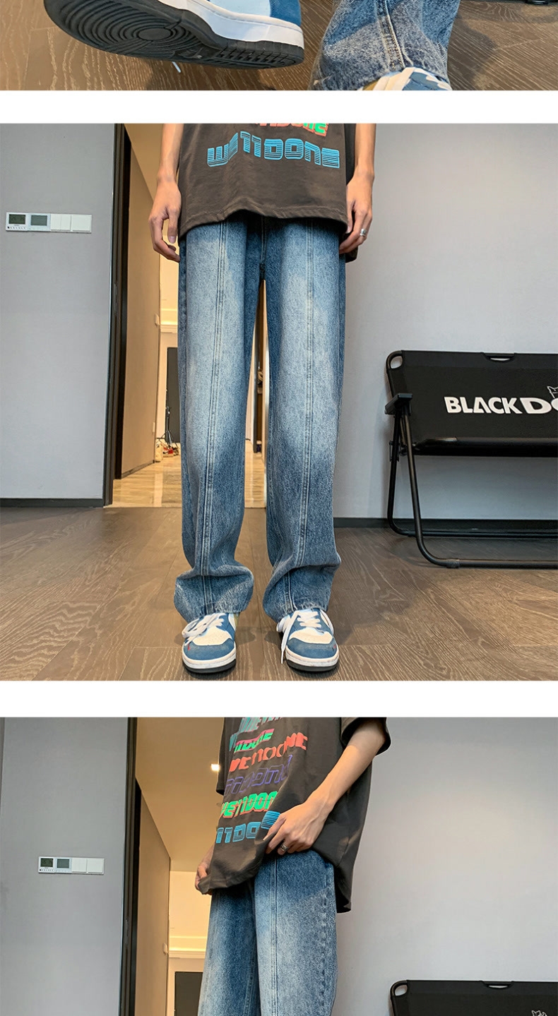 Мужские джинсы в стиле Vibe с черным градиентом оптом из Китая