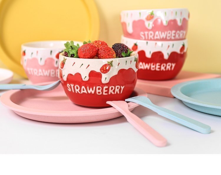 7L керамическая миска с клубникой оптом