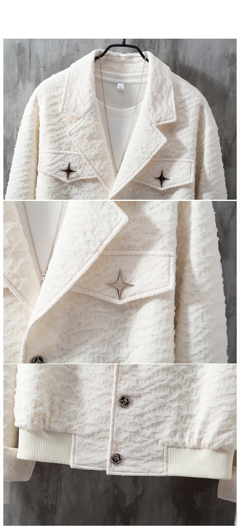 Мужская куртка в стиле панк для осенне-зимнего сезона оптом из Китая