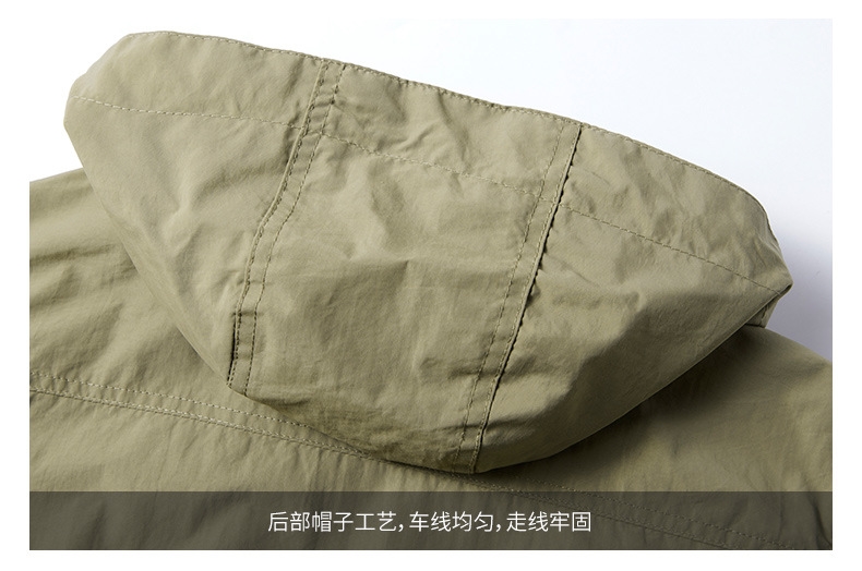 Мужской ветровой плащ с капюшоном оптом из Китая