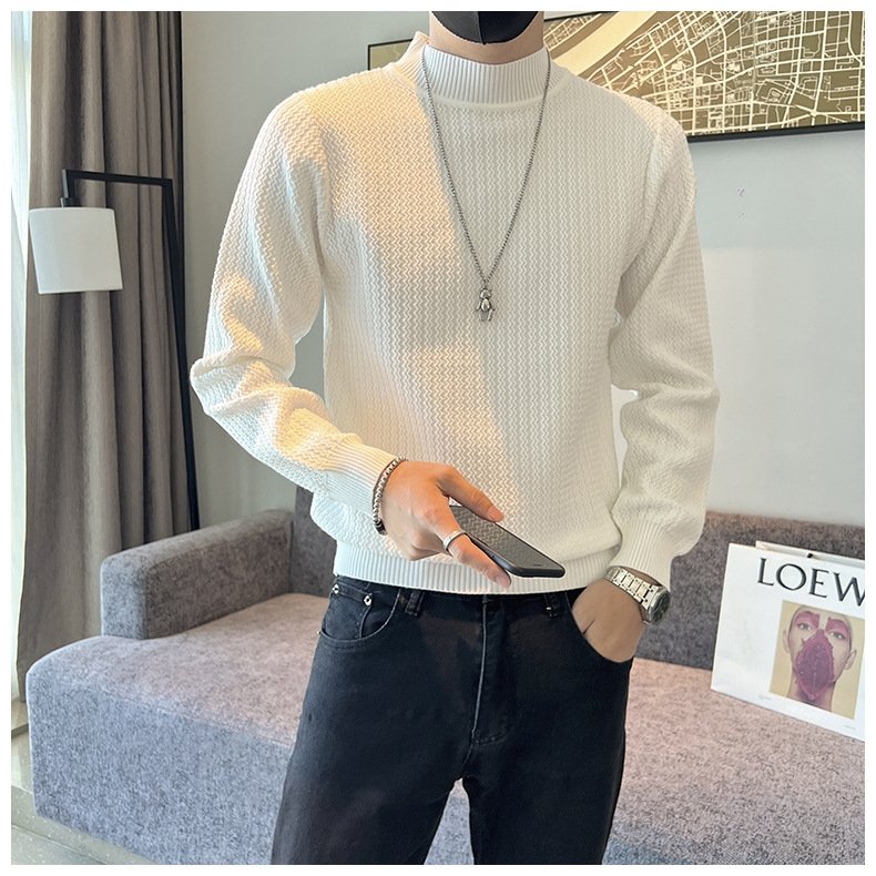 Мужской свитер с высоким воротником оптом