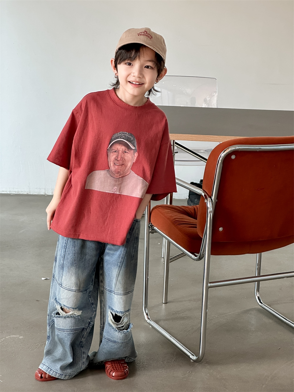 Джинсы для мальчиков в стиле ханбок 2024 оптом из Китая