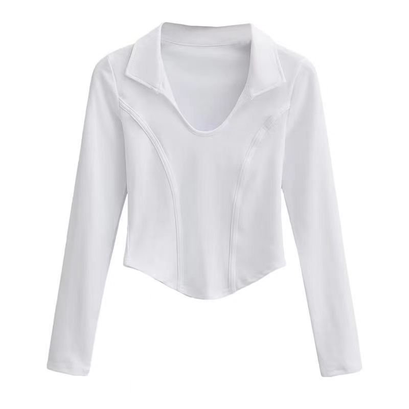 Длинный свитер с удлиненным воротником U-образного выреза оптом