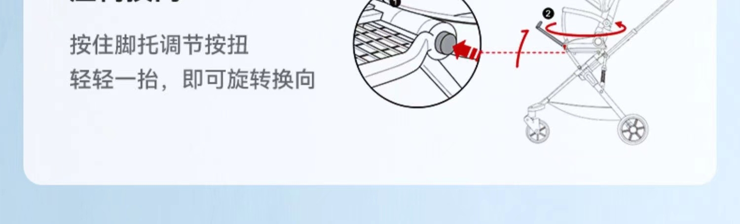 Playkids普洛可遛娃婴幼儿可躺可换向高景观轻便推车一键折叠X6X7 оптом из Китая