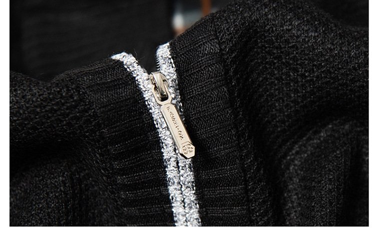 Мужская вязаная высокий воротник свитер весна-осень оптом