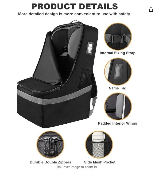 Автомобильная сумка для безопасного хранения детского автокресла оптом