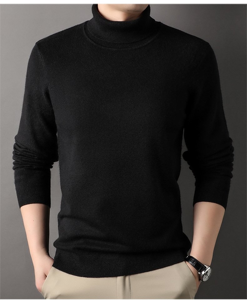 Мужской свитер с высоким воротником осенне-зимней коллекции 2024 оптом