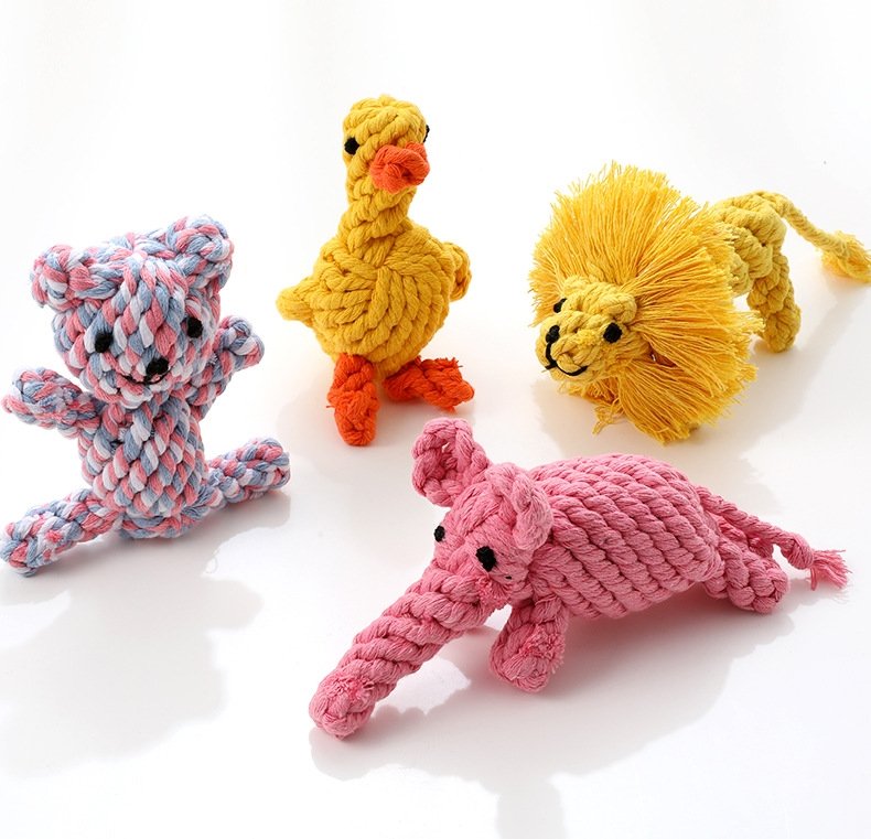 Плетеная игрушка для собак из хлопковой веревки оптом из Китая