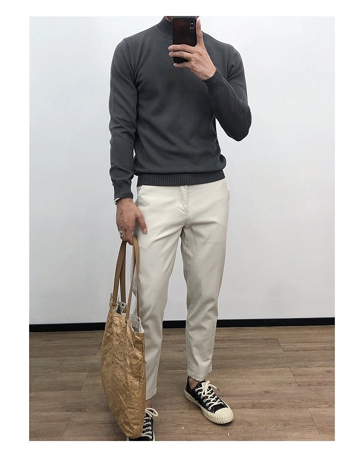 Мужской свитер с полувысоким воротником оптом