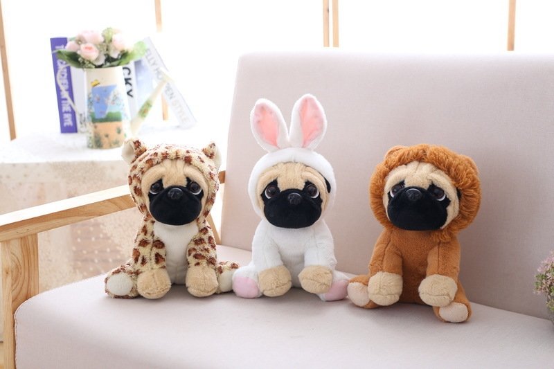 Мягкая игрушка собачка в шапочке оптом из Китая