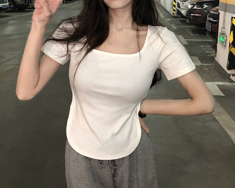 Летний женский футболка с укороченным рукавом оптом