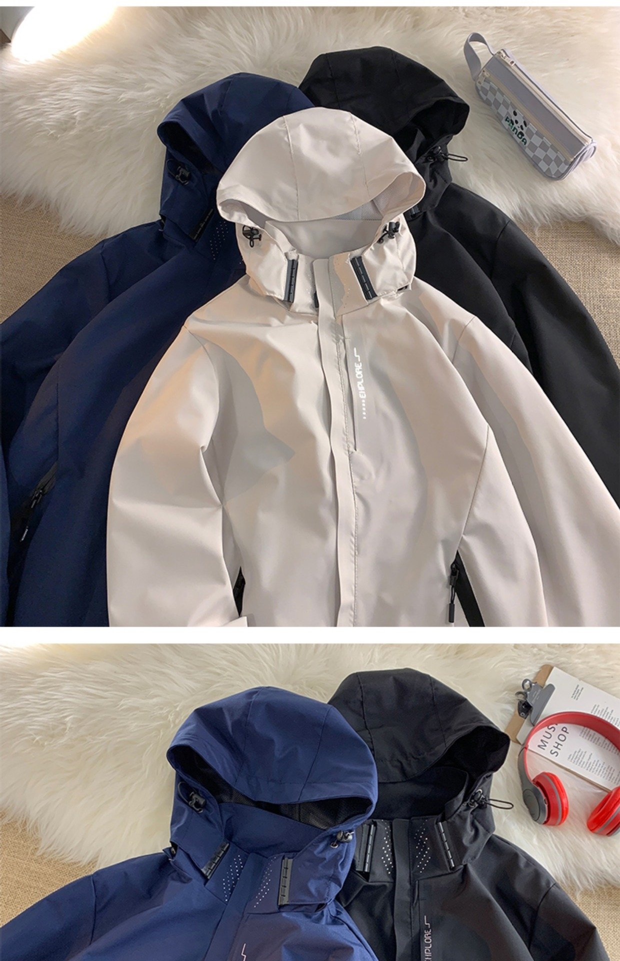 Мужская уличная куртка с капюшоном оптом из Китая