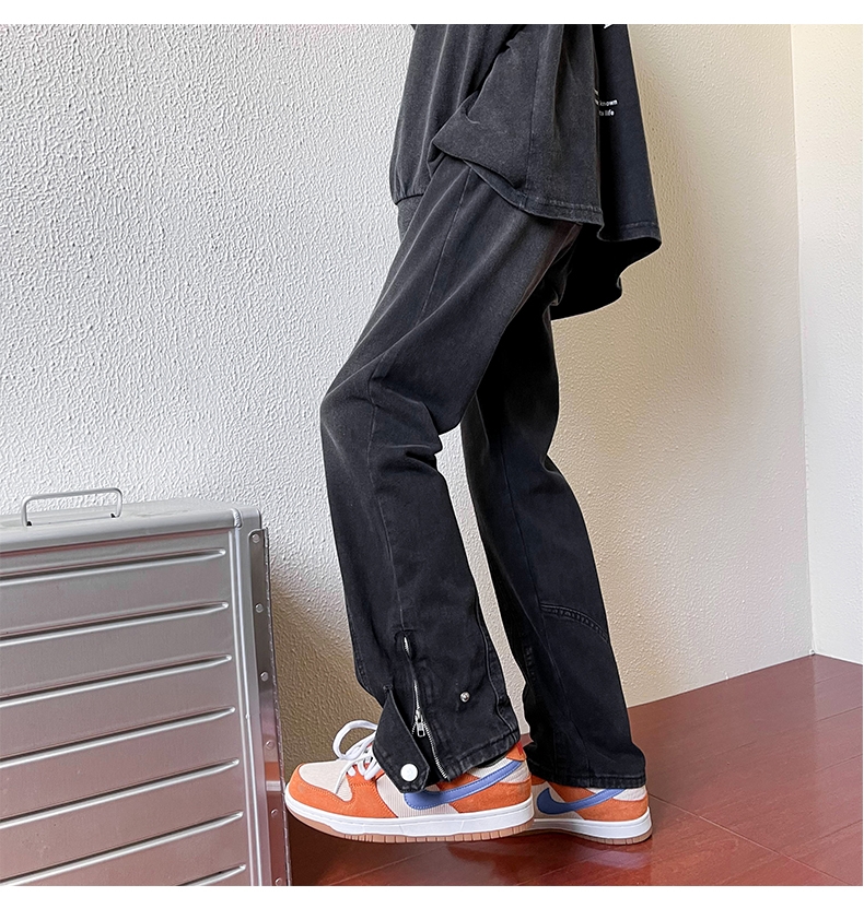 Черные джинсы с прямыми брюками оптом из Китая