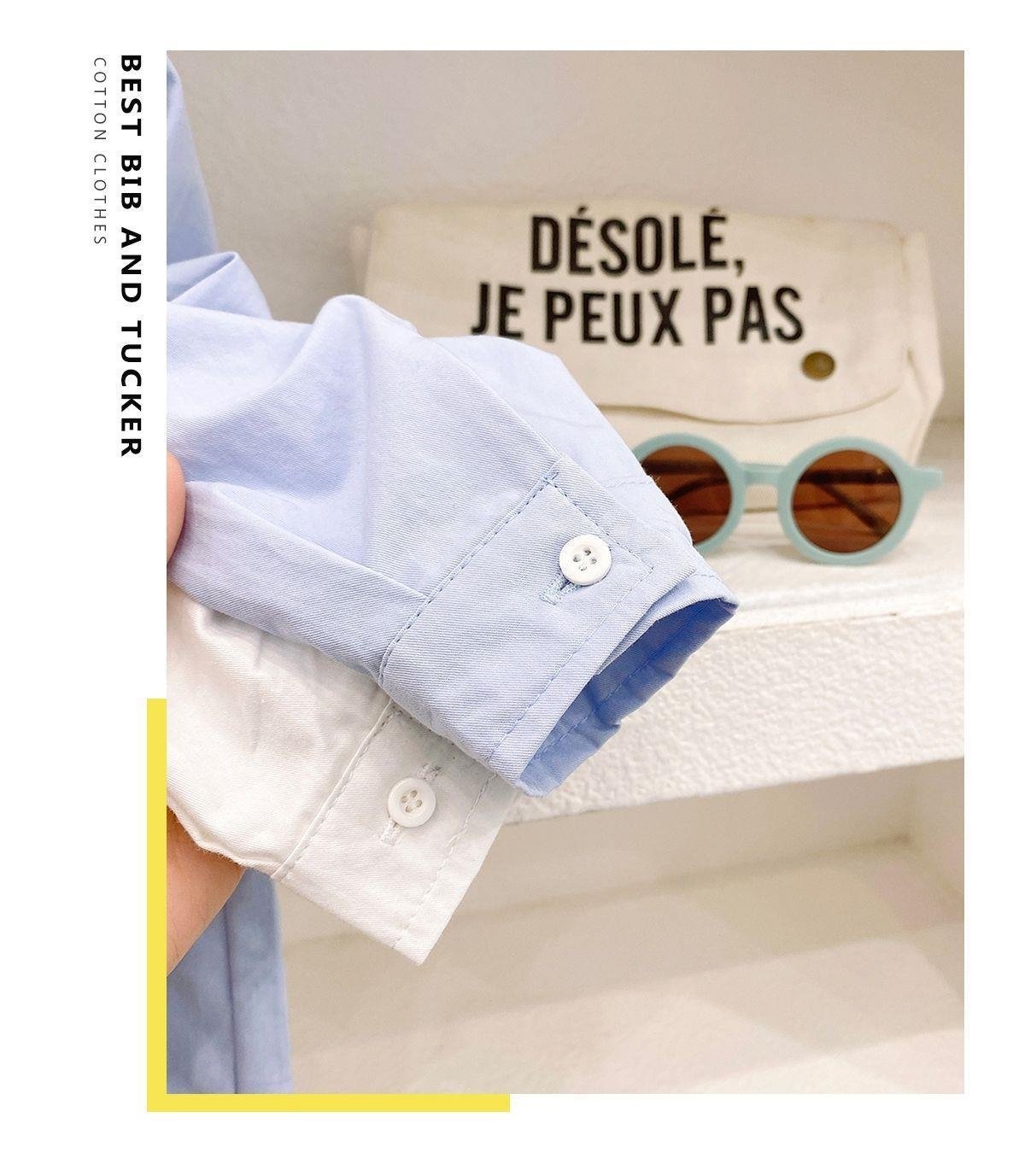 Мальчик-белая рубашка детская весна 2024 оптом из Китая