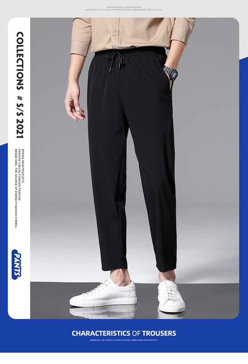 Летние мужские брюки из легкого материала оптом из Китая