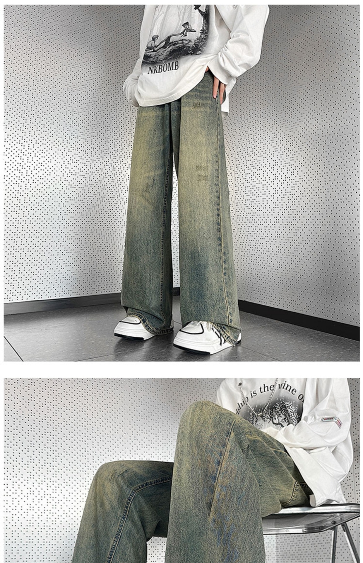 Мужские джинсы винтажного стиля оптом из Китая