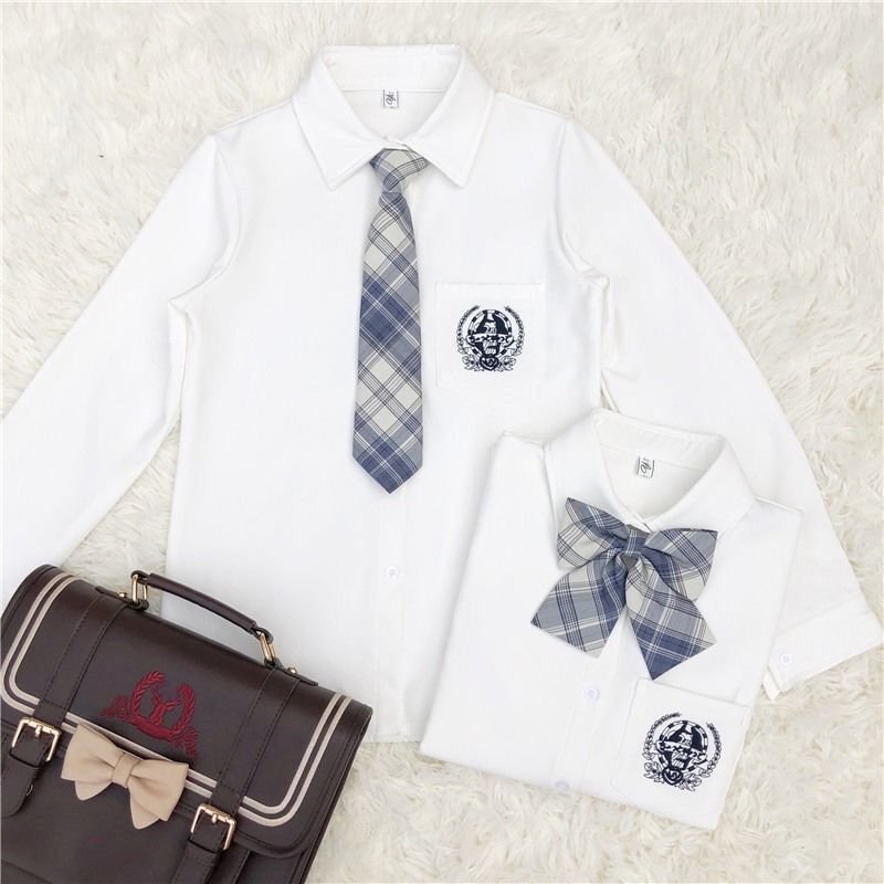 Детская школьная рубашка с коротким рукавом оптом из Китая