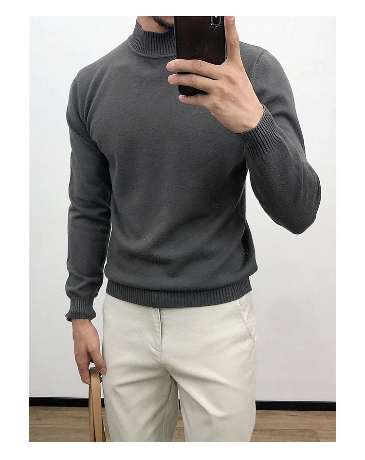 Мужской свитер с полувысоким воротником оптом