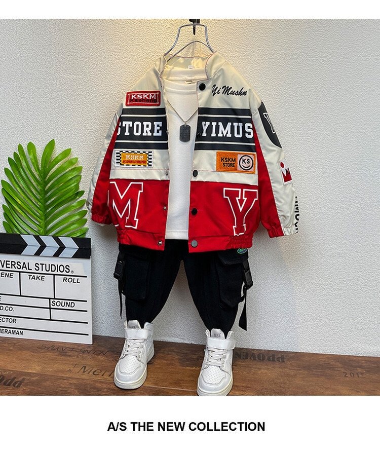 Детская мото-куртка 2023 весна-осень оптом из Китая