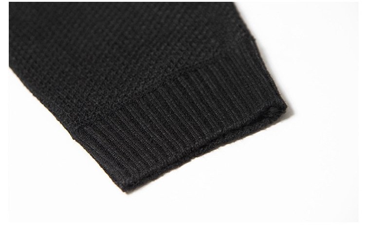 Мужская вязаная высокий воротник свитер весна-осень оптом