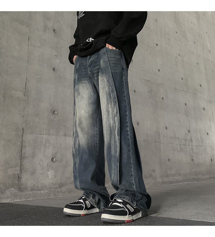 Мужские джинсы осенние прямые широкие штаны оптом из Китая