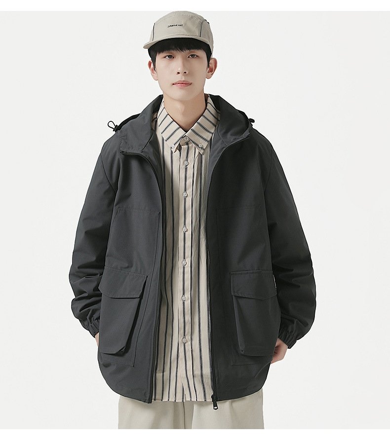 Мужская ветровка с капюшоном 2023 оптом из Китая