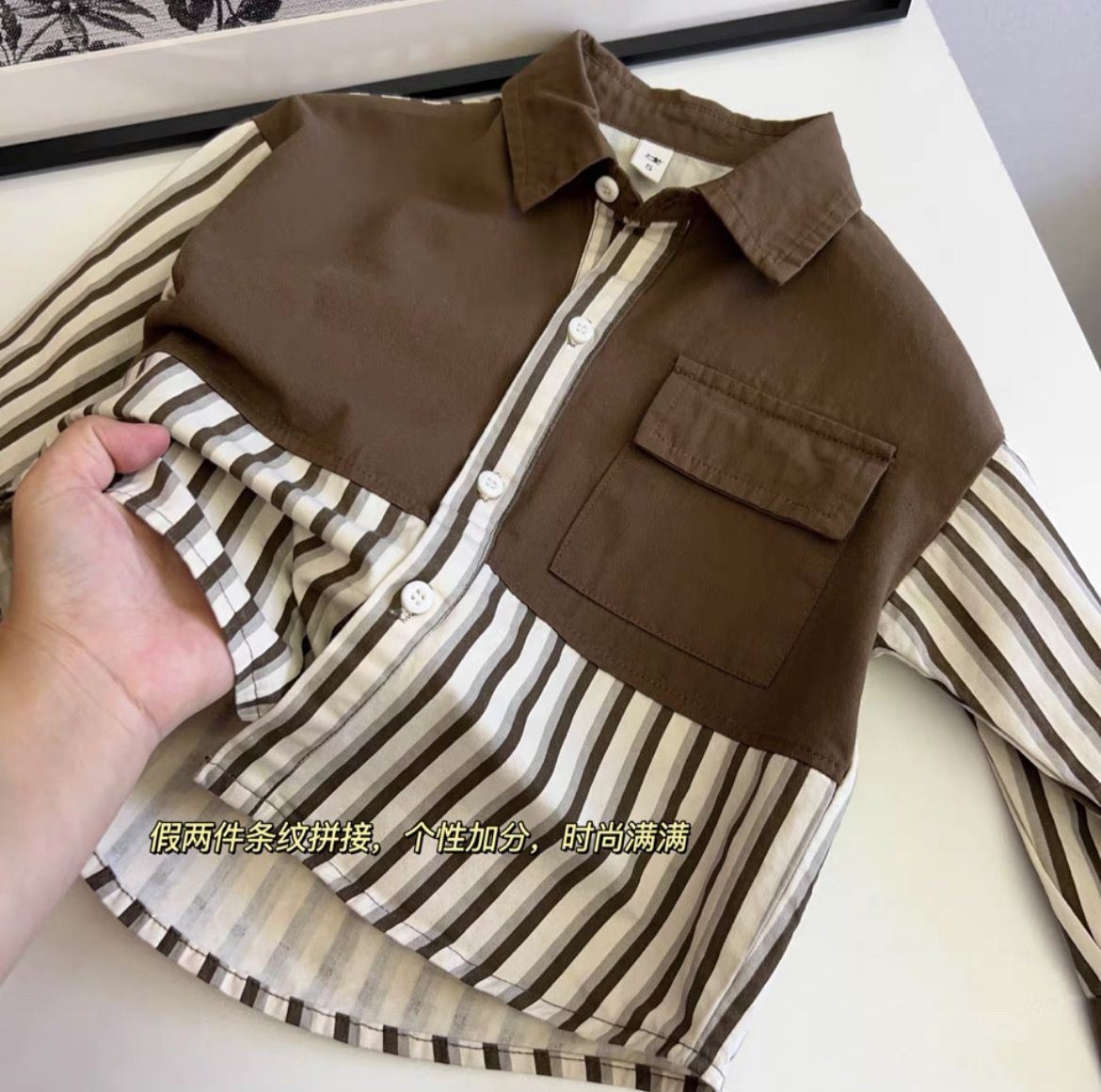 Детская рубашка весна-осень для мальчиков оптом из Китая