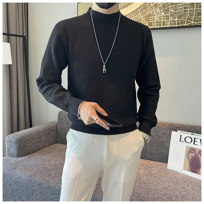 Мужской свитер с высоким воротником оптом