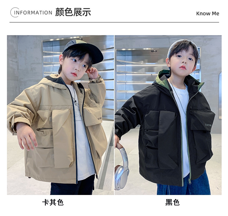 Детская мужская рабочая куртка весна-осень 2024 оптом из Китая