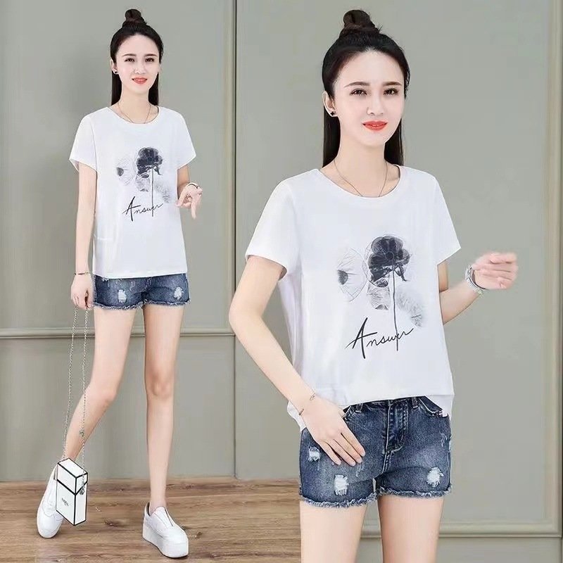 Футболка из искусственного шелка с коротким рукавом оптом