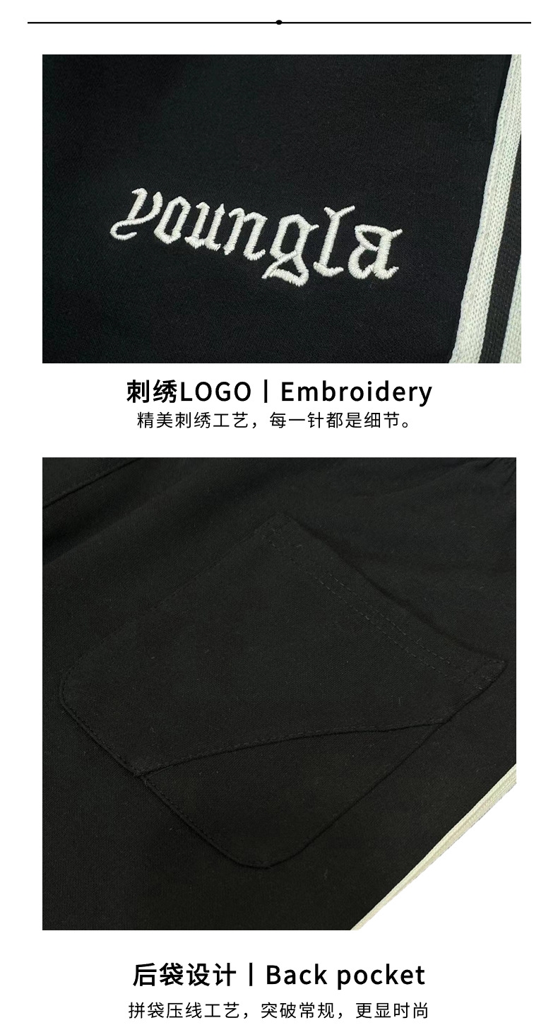 Повседневные мужские брюки с полосками и вышивкой оптом из Китая