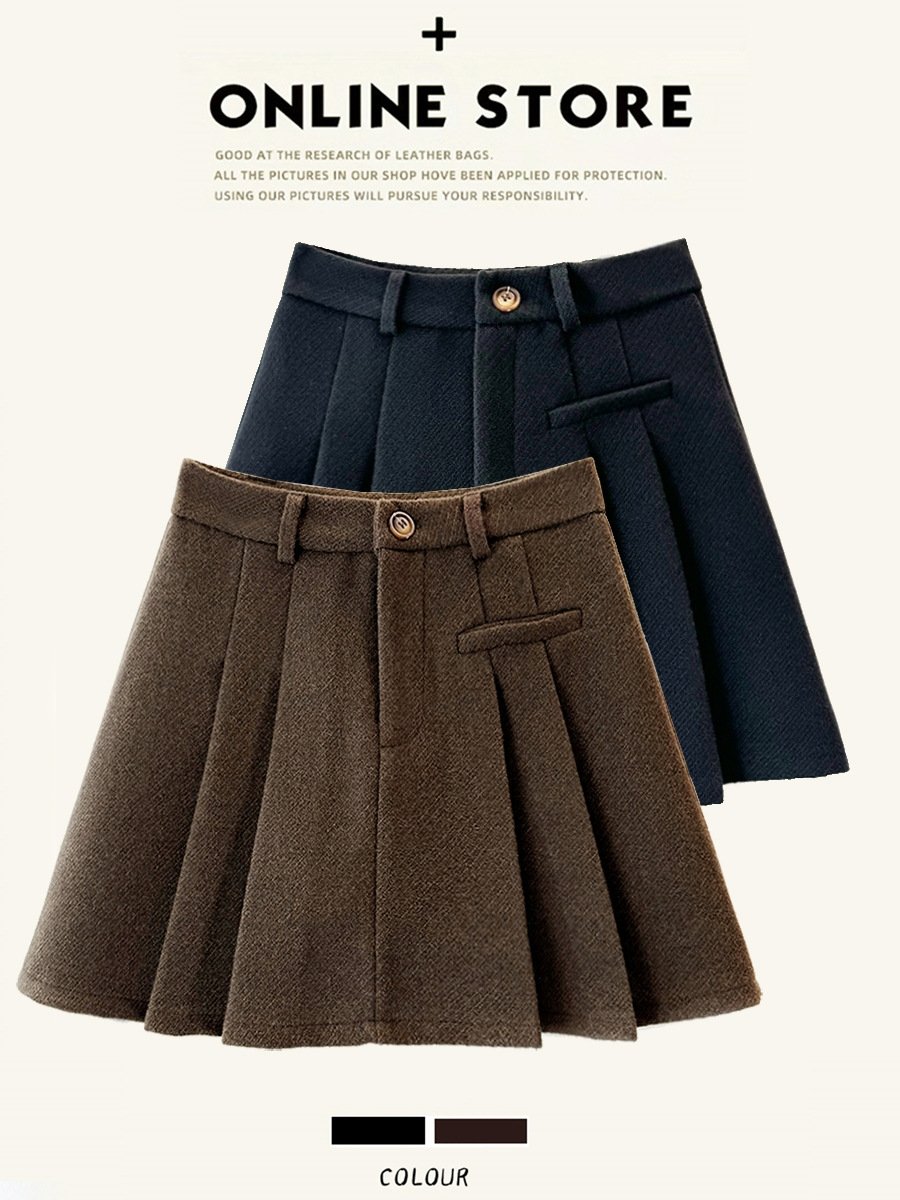 Плиссированная шерстяная юбка оптом из Китая