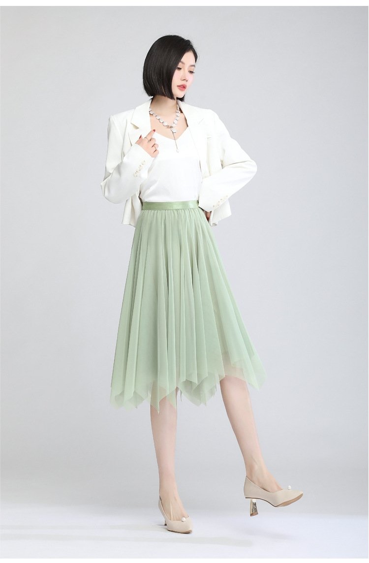 Юбка полуприлегающего силуэта с высокой талией оптом из Китая