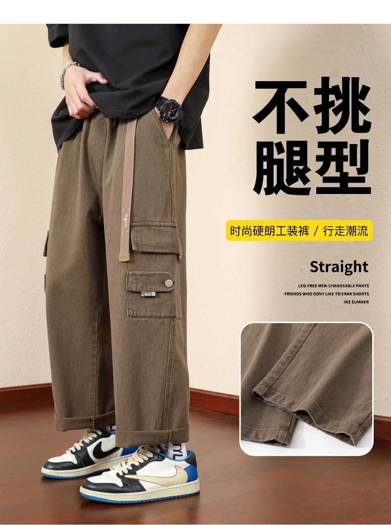 Джинсы мужские в стиле рабочей одежды оптом из Китая