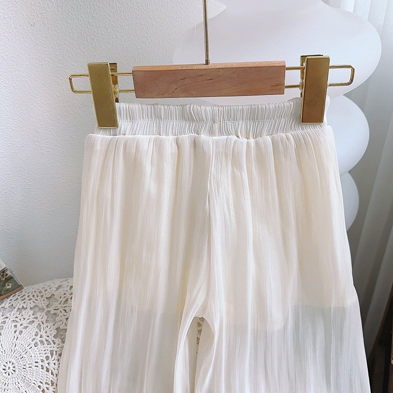 Детские широкие летние брюки для девочек оптом