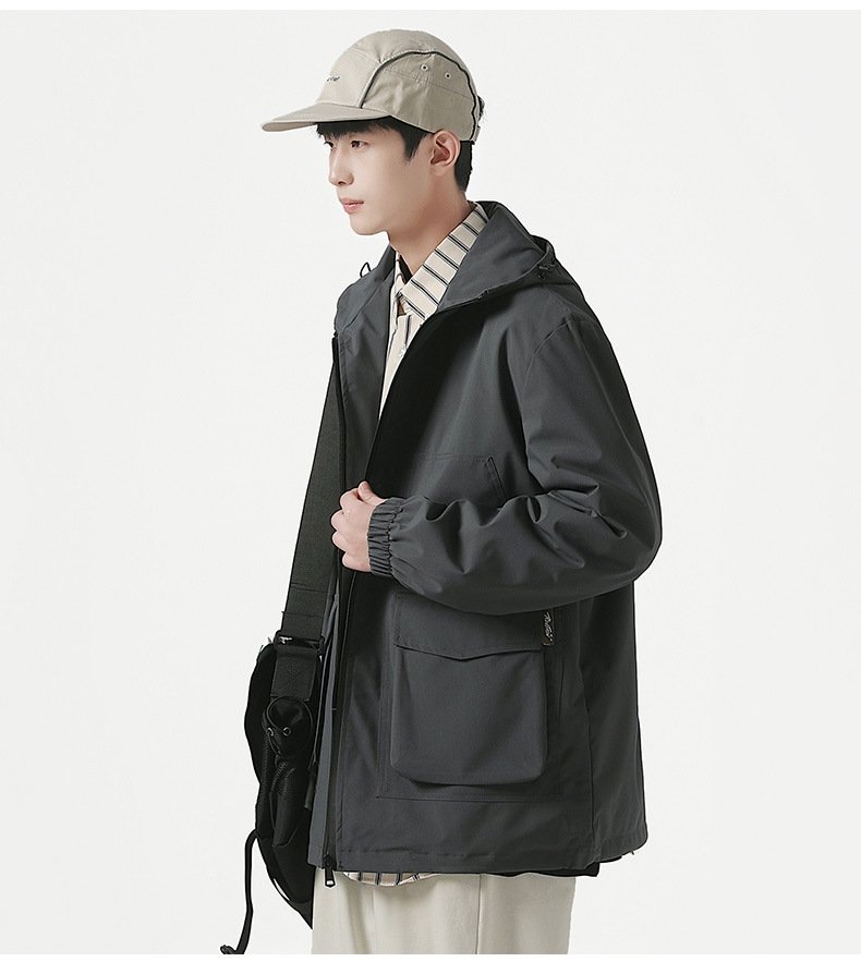Мужская ветровка с капюшоном 2023 оптом из Китая