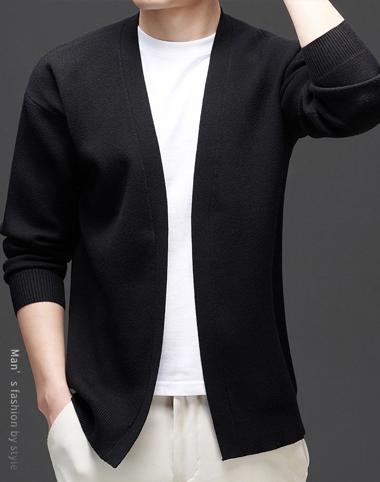 Мужская вязаная кардиган весна-осень оптом
