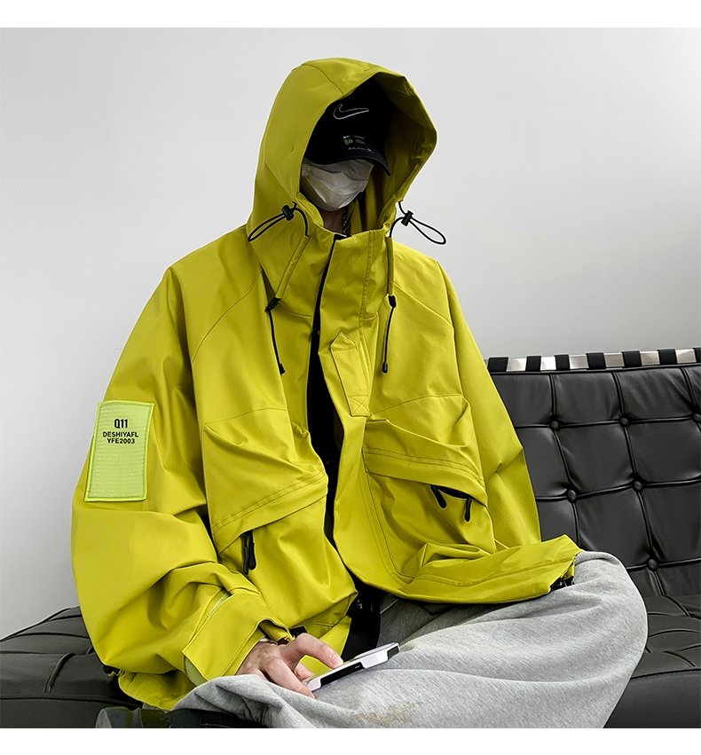 Мужская трехв одная ветровка с капюшоном оптом из Китая