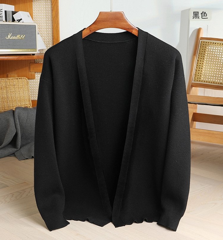 Мужская вязаная кардиган весна-осень оптом