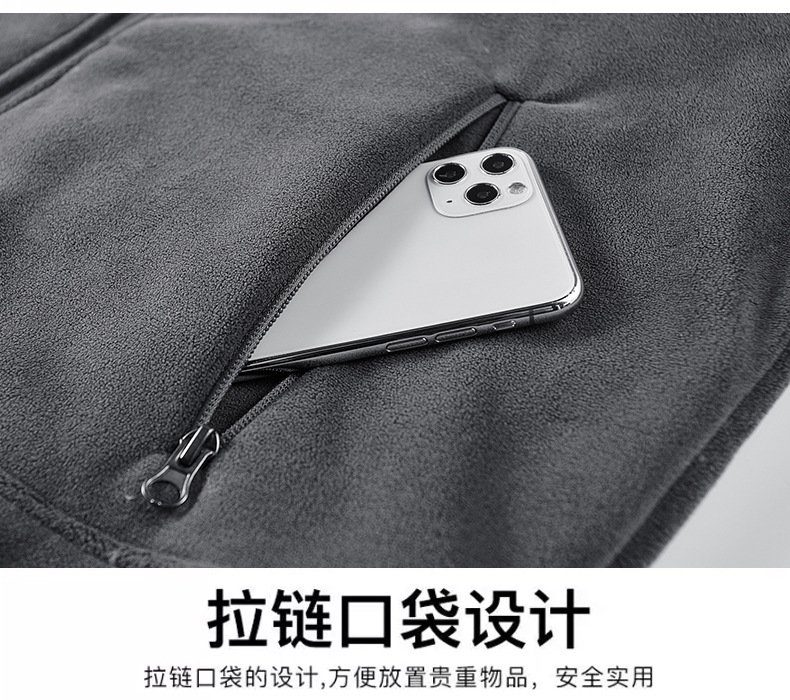 Мужская куртка с начесом и застежкой на молнии оптом из Китая