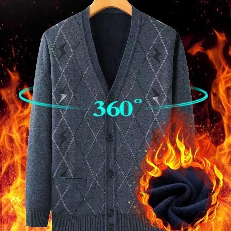 Мужской свитер с воротником V-образным оптом