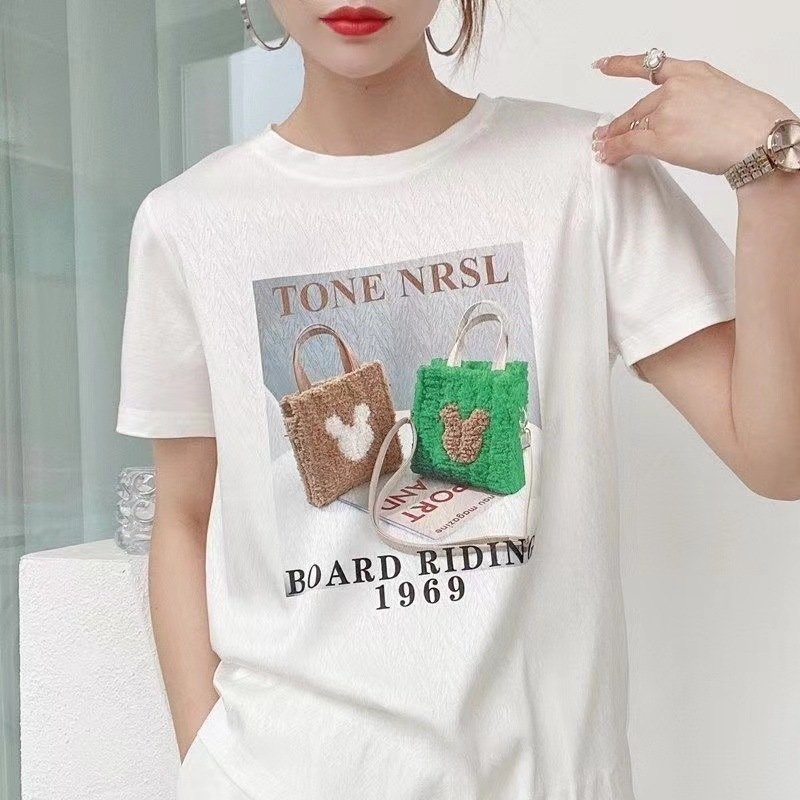 Футболка из искусственного шелка с коротким рукавом оптом